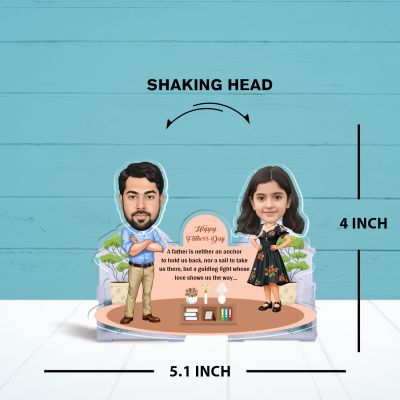 Personalized from Daughter   Bobblehead Caricature Moving Head Feature with Battery Powered